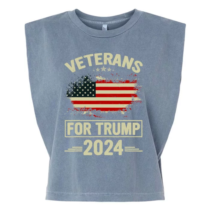 Veterans For Trump 2024 Veteran Day Garment-Dyed Women's Muscle Tee