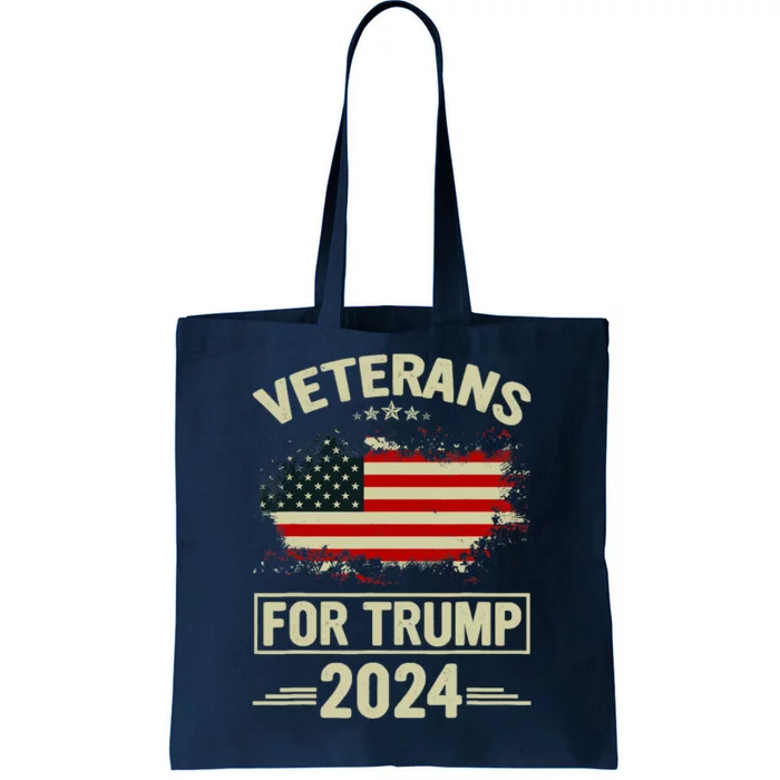 Veterans For Trump 2024 Veteran Day Tote Bag