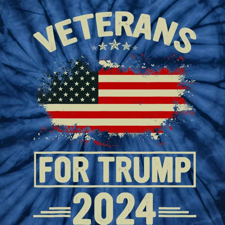 Veterans For Trump 2024 Veteran Day Tie-Dye T-Shirt