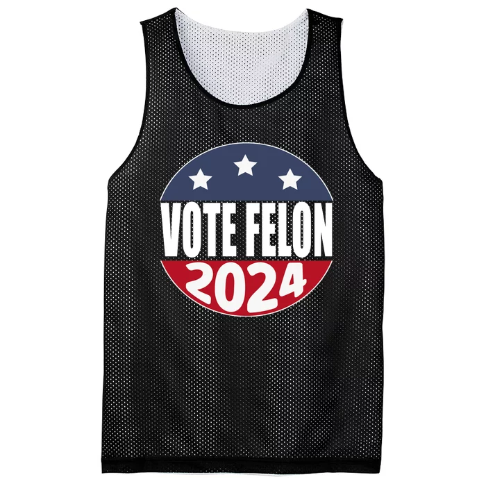 Vote Felon Trump 2024 45 And 47 Funny Vote For The Felon Mesh Reversible Basketball Jersey Tank