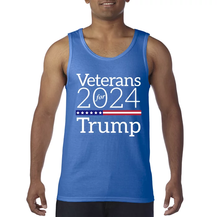 Veterans For Trump 2024 Conservative Republican Trump 2024 Gift Tank Top