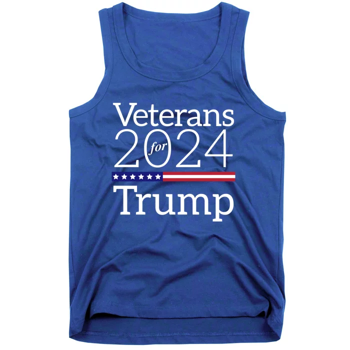 Veterans For Trump 2024 Conservative Republican Trump 2024 Gift Tank Top