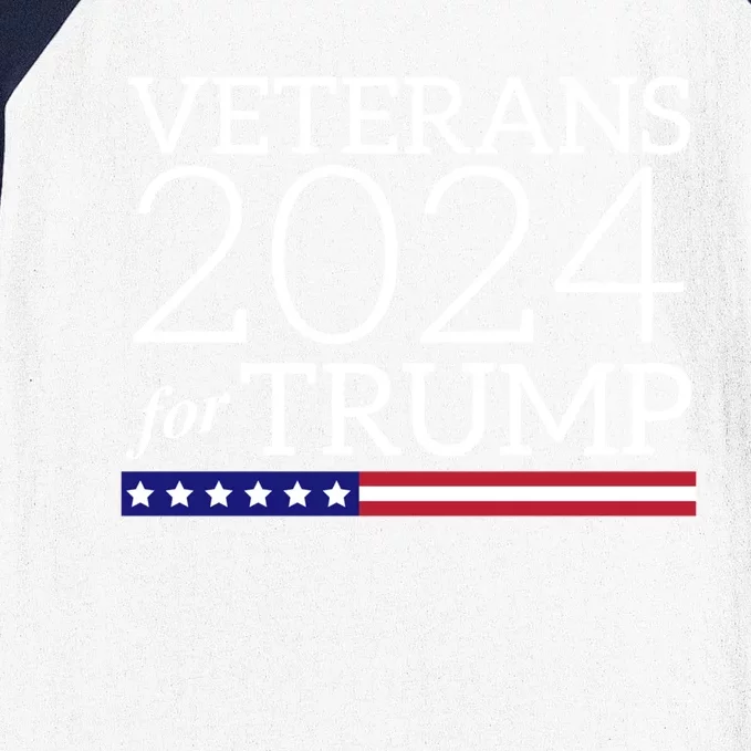 Veterans For Trump 2024 Conservative Republican Trump 2024 Gift Baseball Sleeve Shirt