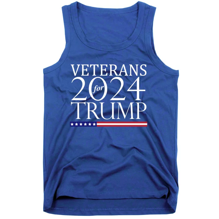 Veterans For Trump 2024 Conservative Republican Trump 2024 Gift Tank Top