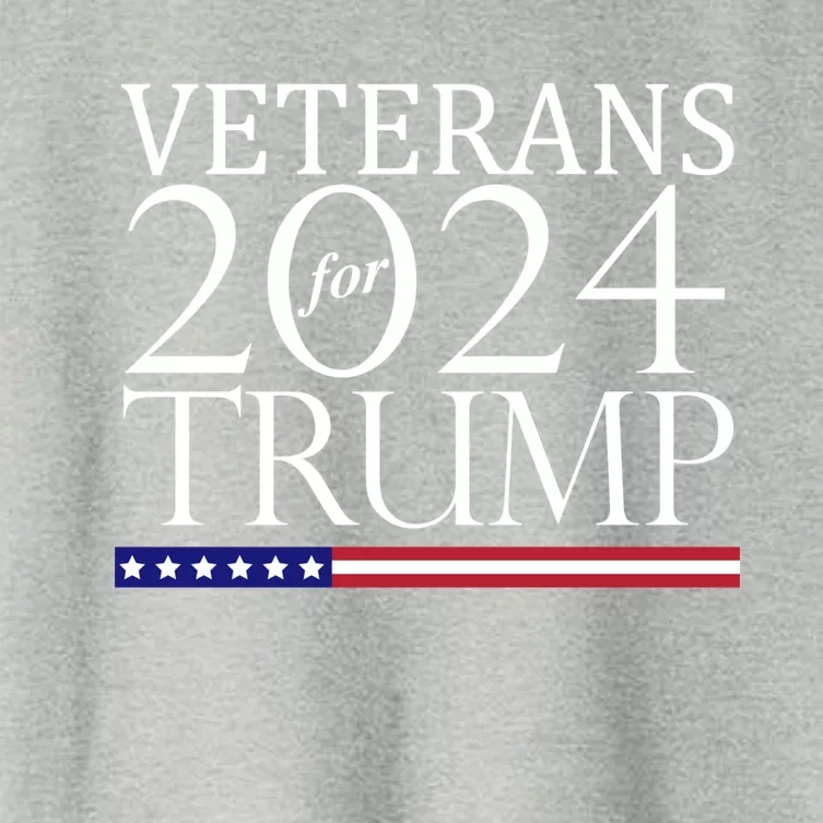 Veterans For Trump 2024 Conservative Republican Trump 2024 Gift Women's Crop Top Tee