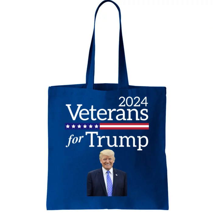 Veterans For Trump 2024 Conservative Republican Trump 2024 Cool Gift Tote Bag