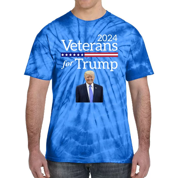 Veterans For Trump 2024 Conservative Republican Trump 2024 Cool Gift Tie-Dye T-Shirt