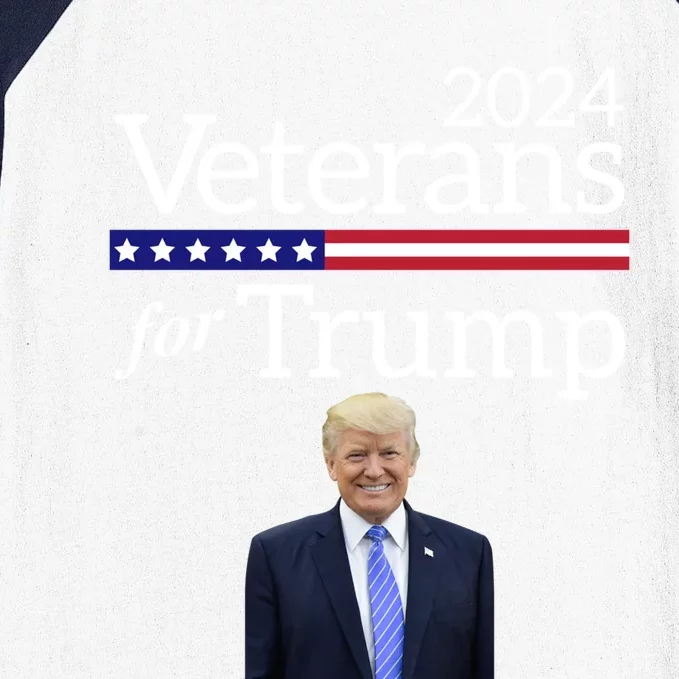 Veterans For Trump 2024 Conservative Republican Trump 2024 Cool Gift Baseball Sleeve Shirt