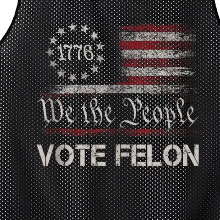 Vote Felon Trump 2024 45 And 47 Funny Vote For The Felon Mesh Reversible Basketball Jersey Tank