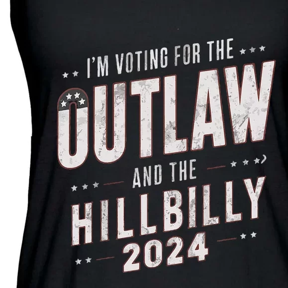 Voting For The Outlaw And The Hillbilly 2024 Ladies Essential Flowy Tank