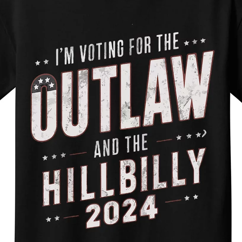 Voting For The Outlaw And The Hillbilly 2024 Kids T-Shirt