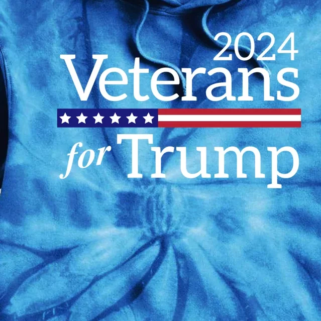 Veterans For Trump 2024 Conservative Republican Trump 2024 Cool Gift Tie Dye Hoodie