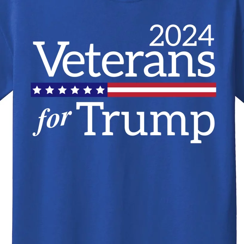 Veterans For Trump 2024 Conservative Republican Trump 2024 Cool Gift Kids T-Shirt