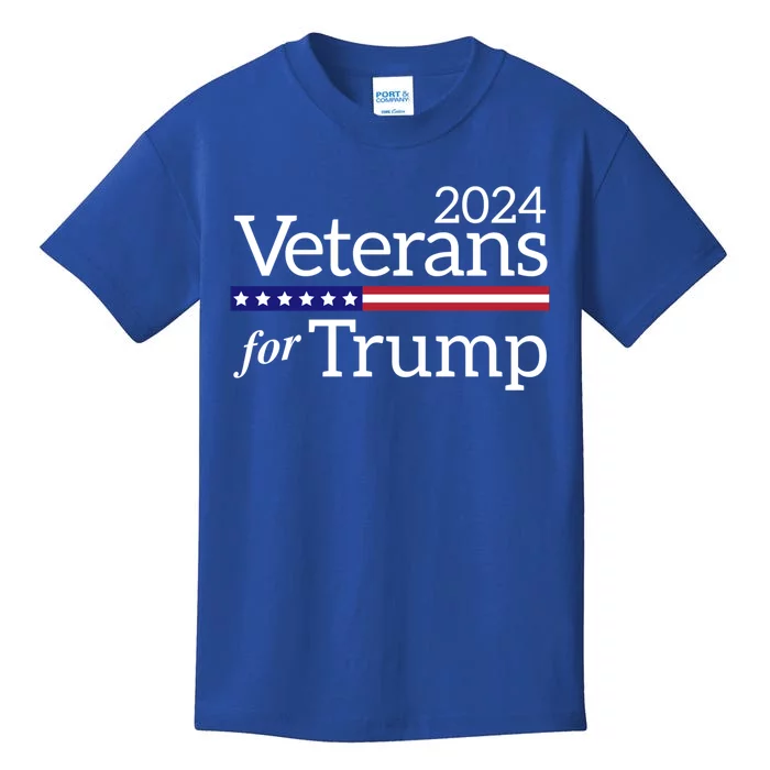 Veterans For Trump 2024 Conservative Republican Trump 2024 Cool Gift Kids T-Shirt