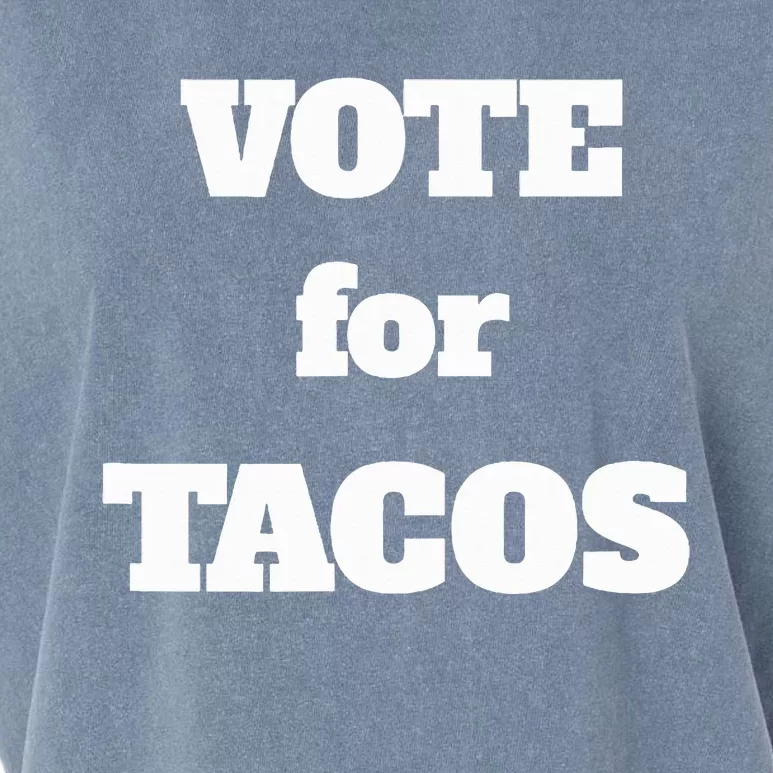 Vote For Tacos Garment-Dyed Women's Muscle Tee