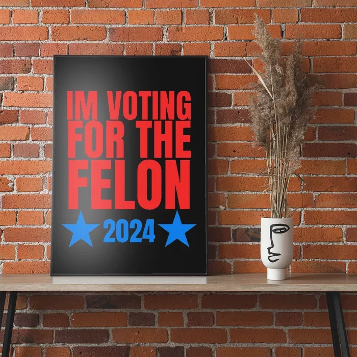 Voting For The Felon Trump 2024 Political Poster