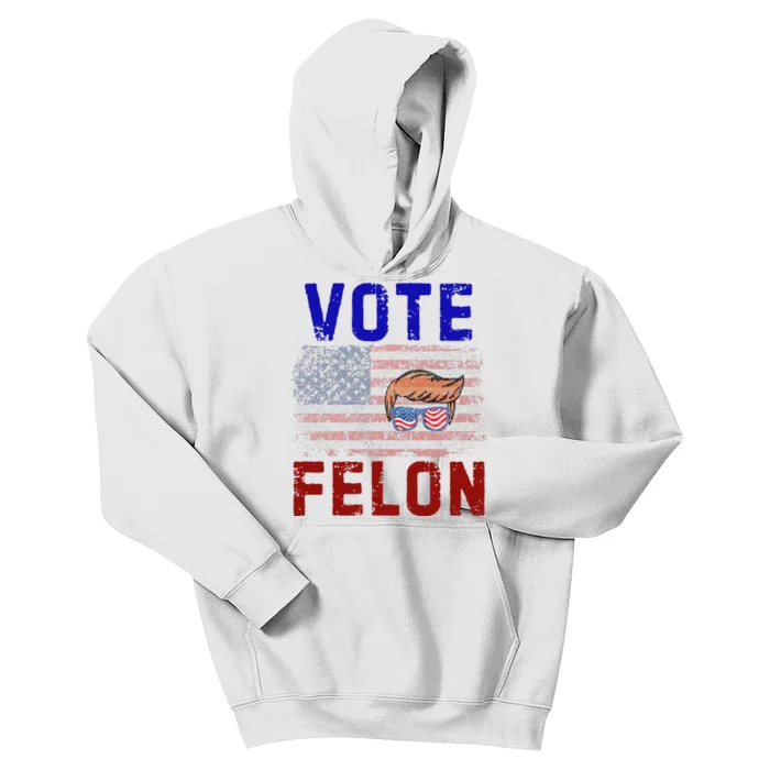 Vote Felon Trump 2024 45 And 47 Vote For The Felon Kids Hoodie