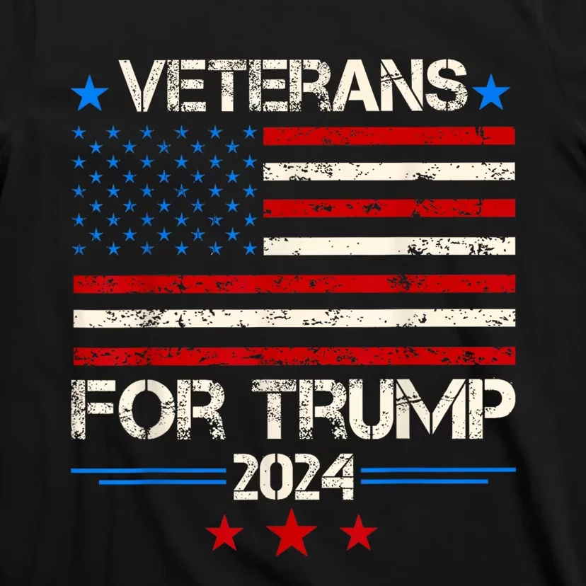 Veterans For Trump American Flag Army Support Donald Trump T-Shirt