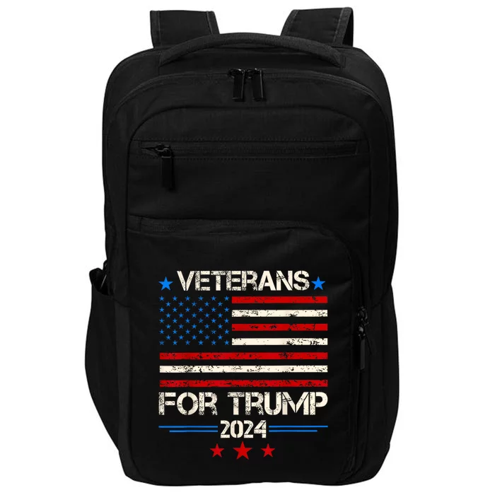 Veterans For Trump American Flag Army Support Donald Trump Impact Tech Backpack