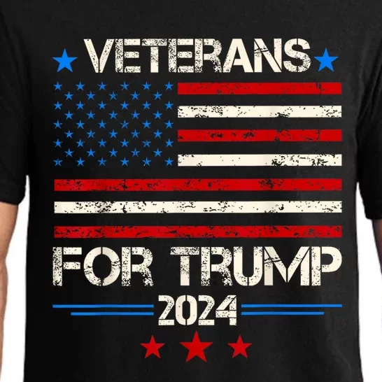 Veterans For Trump American Flag Army Support Donald Trump Pajama Set