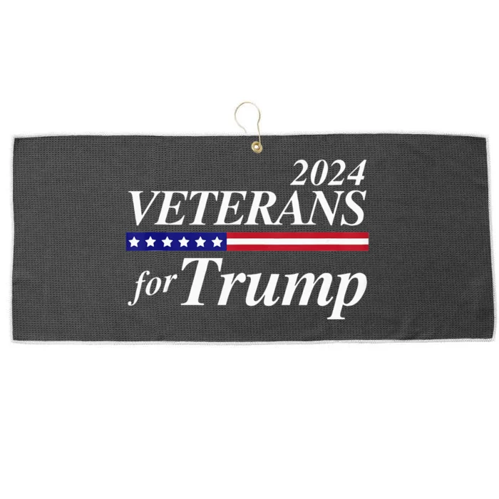 Veterans For Trump 2024 Conservative Republican Trump 2024 Large Microfiber Waffle Golf Towel