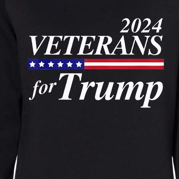 Veterans For Trump 2024 Conservative Republican Trump 2024 Womens California Wash Sweatshirt