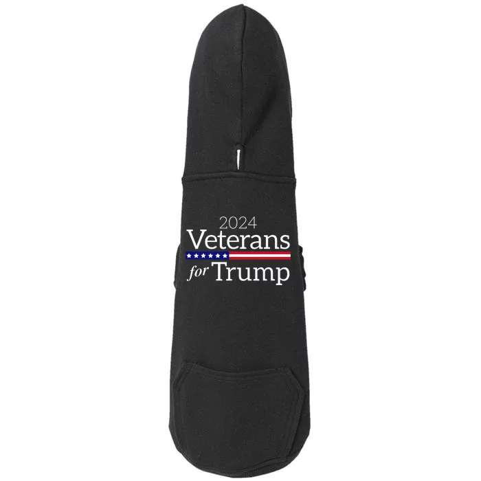 Veterans For Trump 2024 Conservative Republican Trump 2024 Doggie 3-End Fleece Hoodie