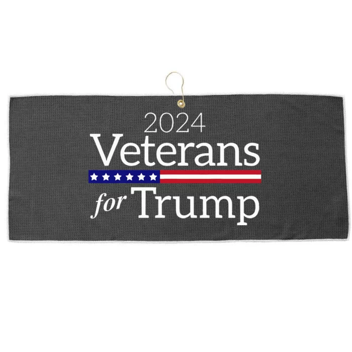 Veterans For Trump 2024 Conservative Republican Trump 2024 Large Microfiber Waffle Golf Towel