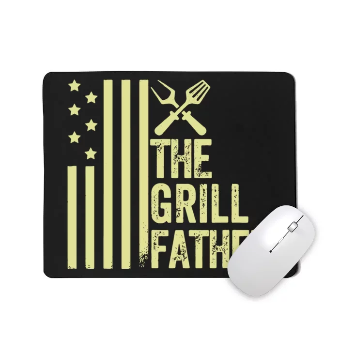 Vintage Funny The Grillfather Grill Fathers Vintage Mousepad