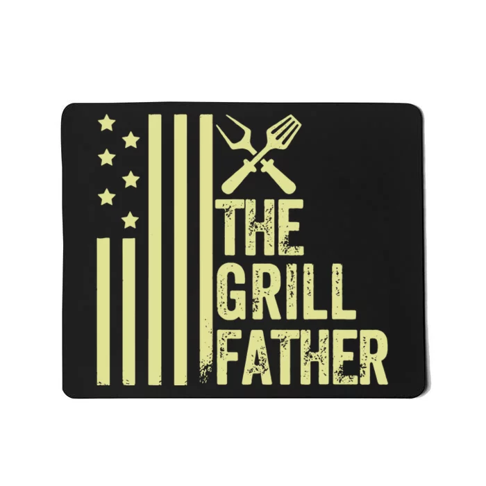 Vintage Funny The Grillfather Grill Fathers Vintage Mousepad