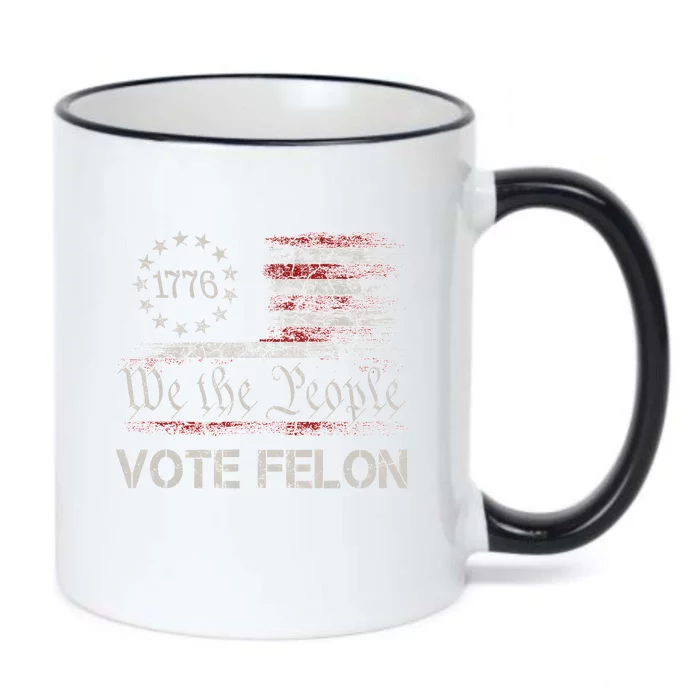 Vote Felon Trump 2024 45 And 47 Funny Vote For The Felon Black Color Changing Mug