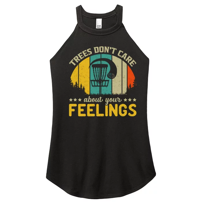 Vintage Frolf Trees Don't Care About Your Feelings Disc Golf Women’s Perfect Tri Rocker Tank