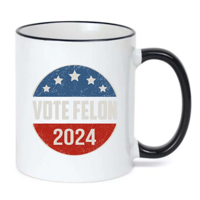 Vote Felon Trump 2024 45 And 47 Funny Vote For The Felon Black Color Changing Mug