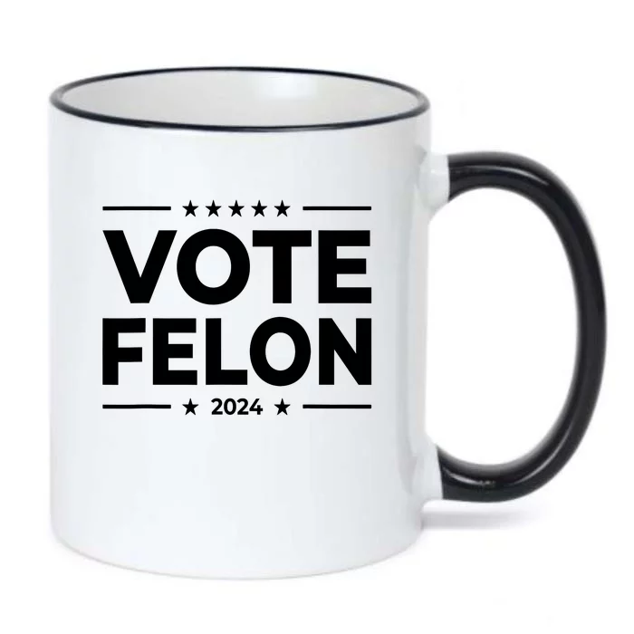 Vote Felon Trump 2024 45 And 47 Funny Vote For The Felon Black Color Changing Mug