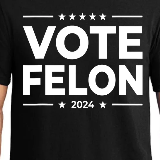 Vote Felon Trump 2024 45 And 47 Funny Vote For The Felon Pajama Set