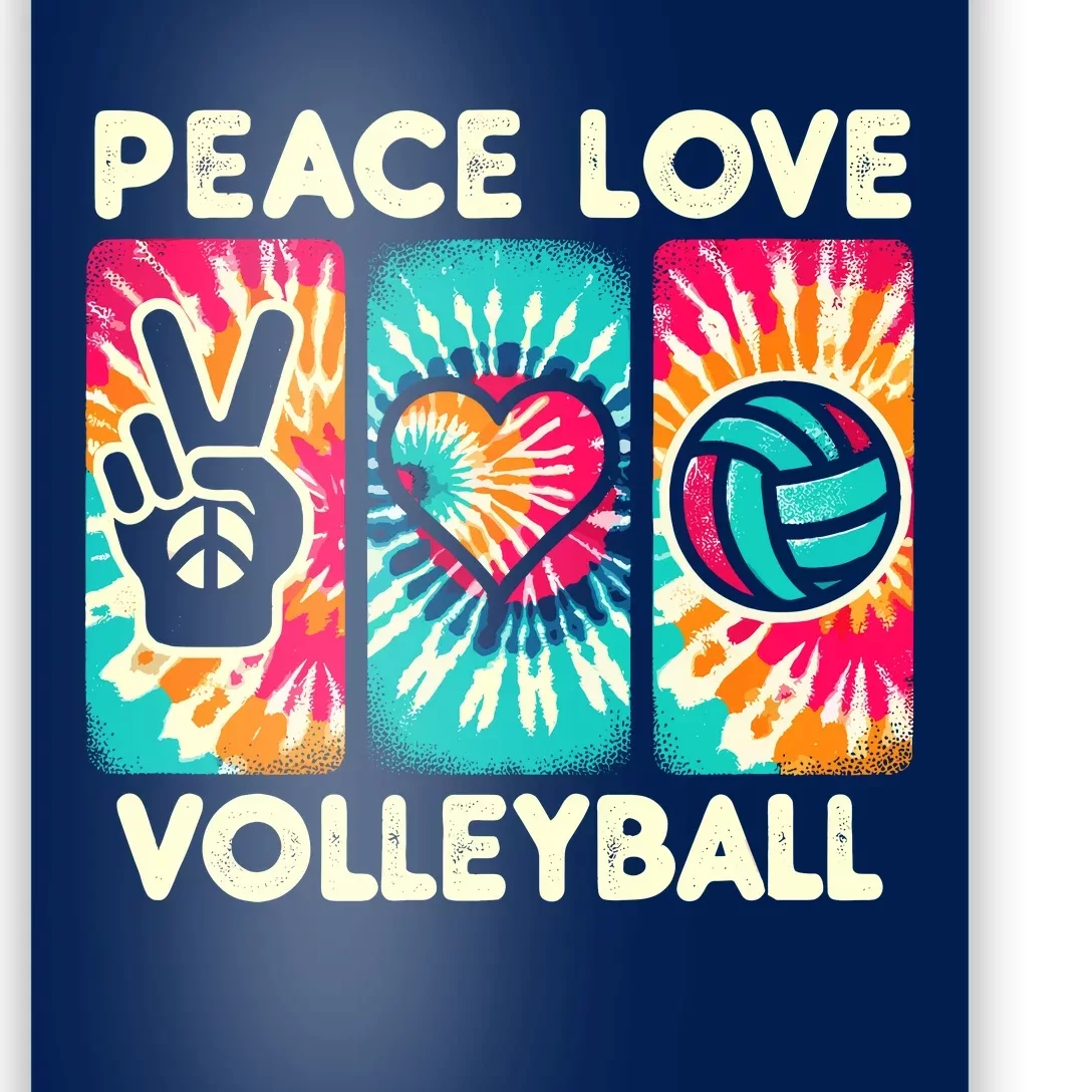 Volleyball For Teens Wo Girl Peace Love Volleyball Poster