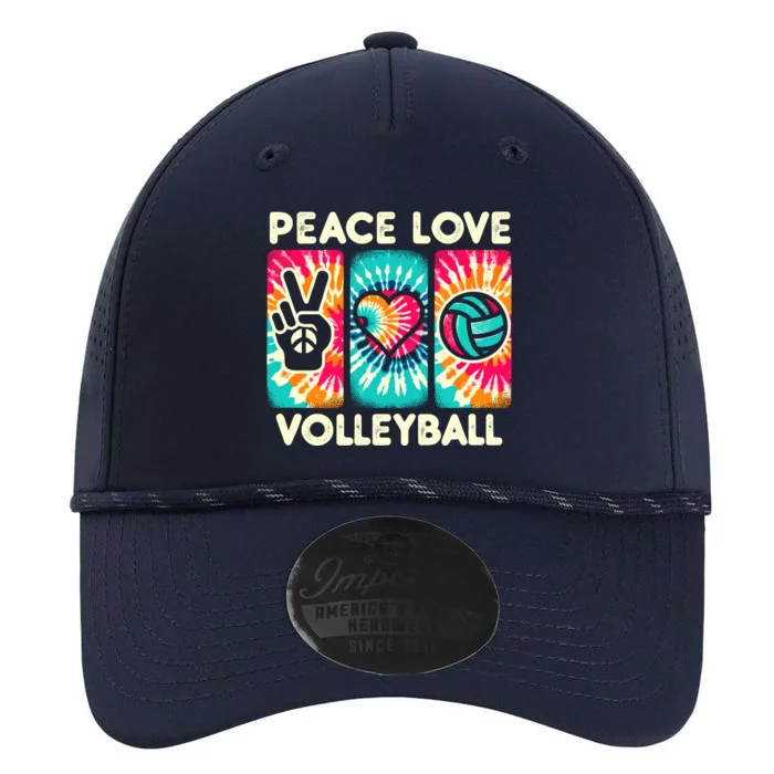 Volleyball For Teens Wo Girl Peace Love Volleyball Performance The Dyno Cap