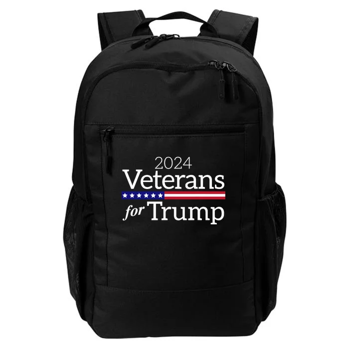 Veterans For Trump 2024 Conservative Republican Trump 2024 Daily Commute Backpack