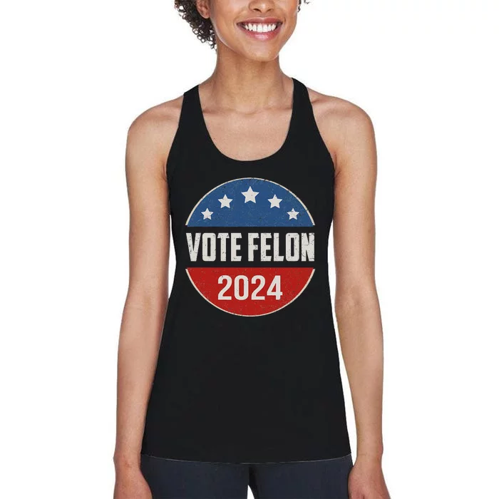 Vote Felon Trump 2024 45 And 47 Women's Racerback Tank