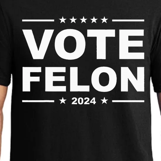 Vote Felon Trump 2024 45 And 47 Funny Vote For The Felon Pajama Set