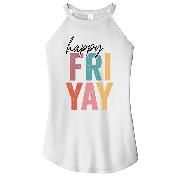 Vintage Fri-Yay! Teachers Weekend Day Of The Week Teachers Women’s Perfect Tri Rocker Tank