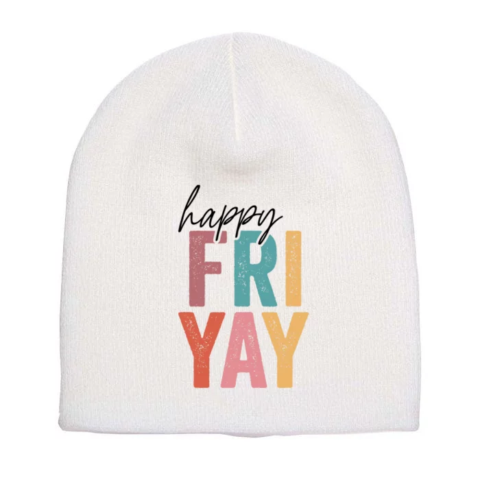 Vintage Fri-Yay! Teachers Weekend Day Of The Week Teachers Short Acrylic Beanie