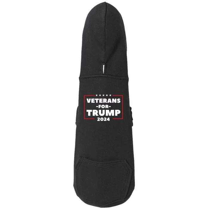 Veterans For Trump 2024 Doggie 3-End Fleece Hoodie