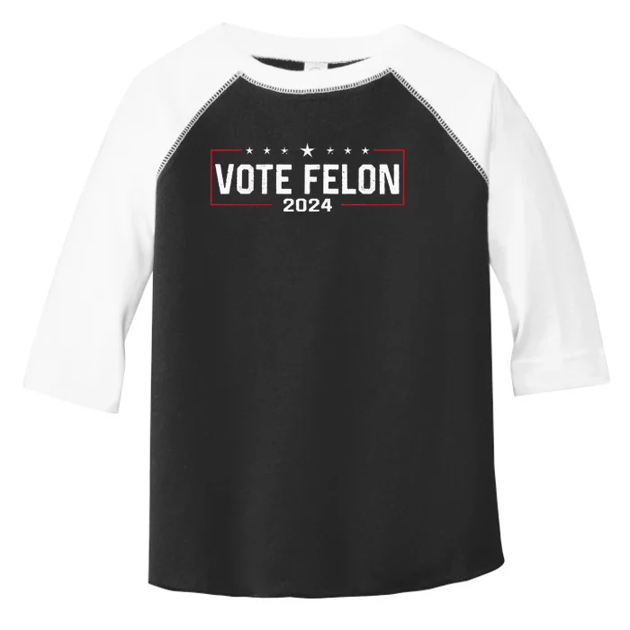 Vote Felon Trump 2024 45 And 47 Funny Vote For The Felon Toddler Fine Jersey T-Shirt