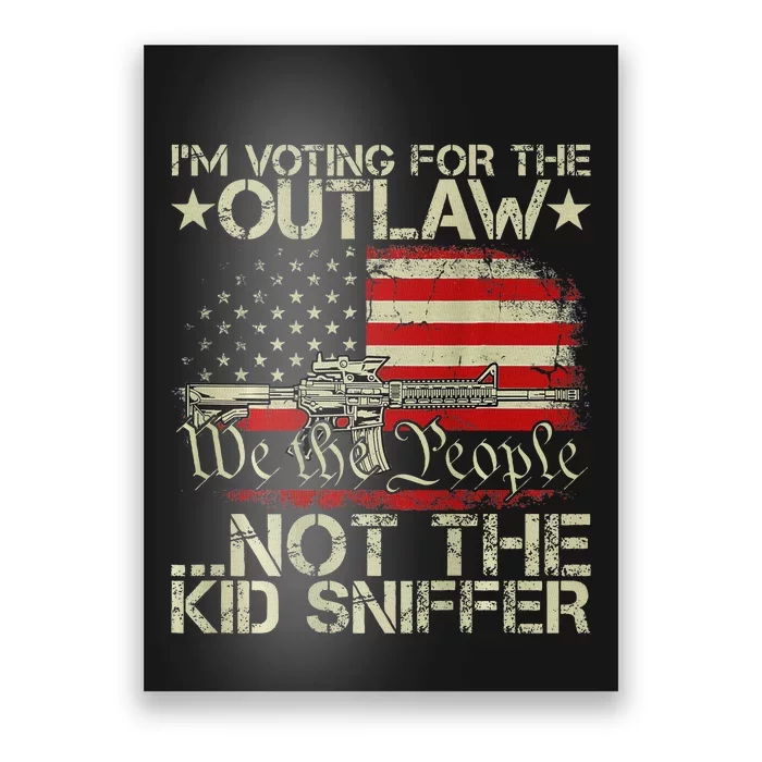 Voting For The Outlaw Trump 2024 Poster