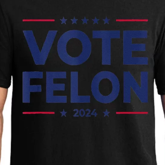 Vote Felon Trump 2024 45 And 47 Funny Vote For The Felon Pajama Set