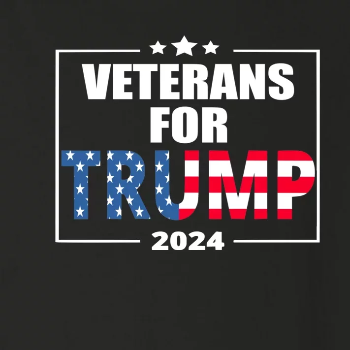 Veterans For Trump 2024 Pro American Troops Toddler Long Sleeve Shirt