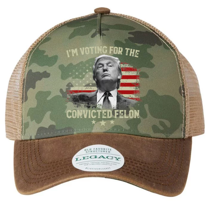 Voting For The Felon 2024 Election Legacy Tie Dye Trucker Hat