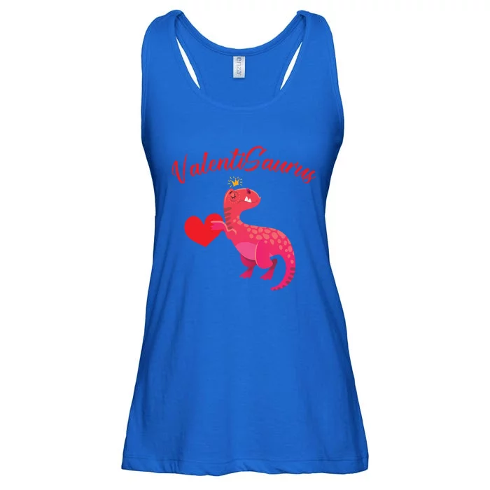 Valentisaurus Funny Tgiftrex Dinosaur Valentine's Day Gift Ladies Essential Flowy Tank