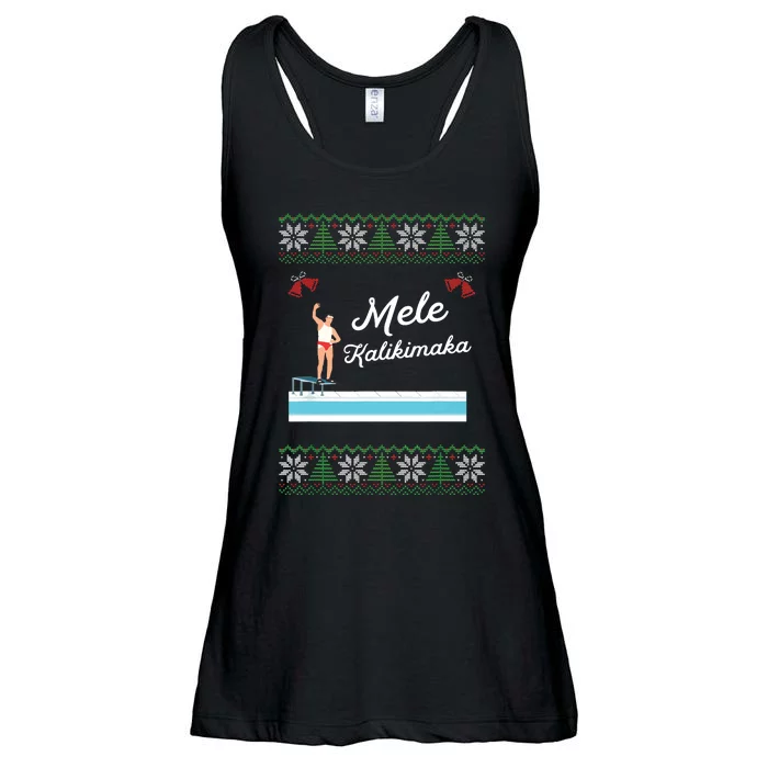 Vacation Funny Ugly Christmas Sweater Style Ladies Essential Flowy Tank